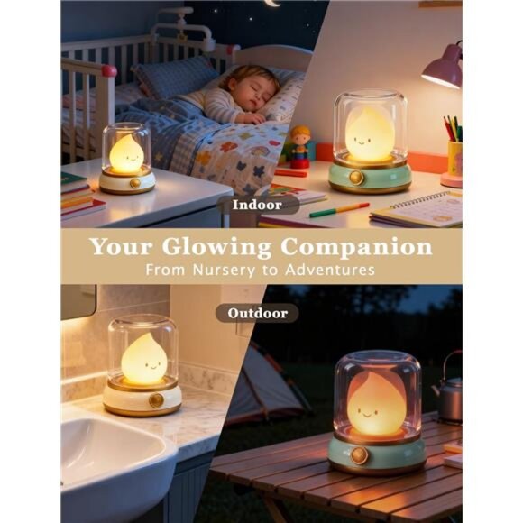 Smiley Night Light for Baby Nursery Rechargeable Silicone Kids Toddler Lamp Gift - Picture 5 of 7